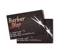 GIRLSIGHT Barber Shop Business Card - Modern Design with Scissors and Shards Perfect for Barbers, Hair Salons and Freelance Hairdressers, White with Pink and Purple Floral Patterns, Standard, Floral
