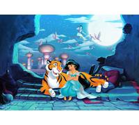 Princess wallpaper wall mural Jasmine & Aladdin Disney blue bedroom picture wall