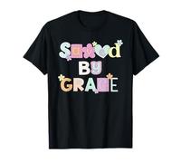 Girly Cute Groovy Christian Faith Bible Verse Saved By Grace T-Shirt