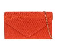 Girly Handbags Womens Diamante Evening Clutch Bag Suede Look Sparkly Medium Orange