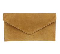 Girly Handbags Womens Genuine Italian Suede Leather Envelope Clutch Bag Wedding Purse Handbag Crossbody Bag Large Tan