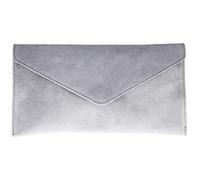 Girly Handbags Womens Genuine Italian Suede Leather Envelope Clutch Bag Wedding Purse Handbag Crossbody Bag Large Light grey