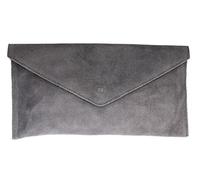 Girly Handbags Womens Genuine Italian Suede Leather Envelope Clutch Bag Wedding Purse Handbag Crossbody Bag Large Grey
