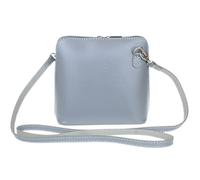 Girly Handbags Womens Genuine Leather Rigid Cross Body Shoulder Bag Real Italian (Light Grey)
