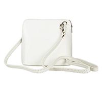 Girly Handbags Womens Genuine Leather Rigid Cross Body Shoulder Bag Real Italian (White)