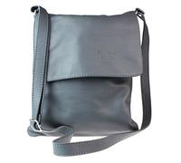 Girly Handbags Womens Genuine Soft Leather Italian Cross Body Messenger Bag Vera Plelle Shoulder Bag Flap Zipper - Dark Grey
