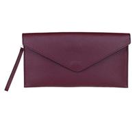 Girly Handbags Womens Italian Genuine Leather Envelope Clutch Bag Large Wine