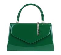 Girly Handbags Women's Patent Clutch Bag - Elegant Small Hard Case Evening Handbag for Weddings, Parties, and Events - Dark Green