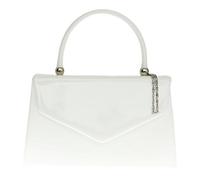 Girly Handbags Womens Patent Clutch Bag Evening Handbag Small Hard Case White