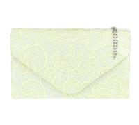 Girly Handbags Womens Satin Lace Clutch Bag Envelope Evening Bag Purse Floral Wedding Handbag (Pale Yellow)