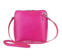 Girly Handbags Womens Small Vera Pelle Genuine Leather Handbag Rigid Cross Body Shoulder Bag Real Italian Metallic Mini Strap