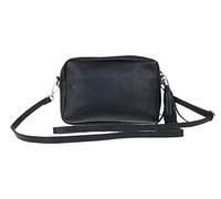 Girly Handbags Womens Tassel Plain Crossbody Bag Adjustable Strap Over the Shoulder- Black