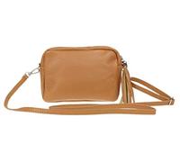 Girly Handbags Womens Tassel Plain Crossbody Bag Adjustable Strap Over the Shoulder- Tan