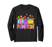 Girly Hello Pumpkin Halloween Coquette Bow Spooky Season Long Sleeve T-Shirt