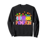 Girly Hello Pumpkin Halloween Coquette Bow Spooky Season Sweatshirt