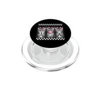 Girly Kitten Trio Bubblegum Pink Coquette Style Cat Design PopSockets PopGrip for MagSafe