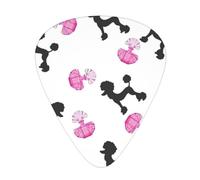 Girly Pink Perfume Bottle And Poodle Premium Bass Electric Guitar Picks,Guitar Plectrum For Unparalleled Musical Experience