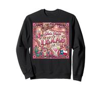 Girly She's From Texas I Can Tell pink Leopard Floral Sweatshirt