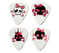 Girly Skull Guitar Picks Set of 12 Double Sided Harmony Picks Premium Plectrums