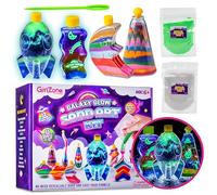 GirlZone Galaxy Glow Sand Art Kit, Sand Art for Kids Kit with Coloured Sand & Kids Sand Art Bottles to Make Childrens Sand Art, Fun Kids Craft Kits