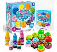 GirlZone Little Artisan Make Your Own Soap Kit, Over 100 Pieces to Create 12 Cake Kids Soap, Awesome Kids Craft Kit and Great Birthday Gift Idea