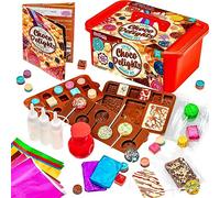 GirlZone Little Choco Delights Maker Kit, Chocolate Maker Kit with Chocolate Moulds Silicone to Make Your Own for Kids Yummy Choco Bars and Lollies