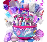 GirlZone Unicorn Egg Sparkly Surprise Slime Kit for Kids, Create Cloud Slime and Magical Unicorn Slime, Fun Sensory Toy for Kids and Great Gift Idea