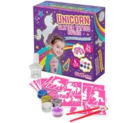 GirlZone Unicorn Glitter Tattoo Studio, Easy To Use and Skin-Safe Kids Temporary Sparkle Tattoos for Creative Playtime, Fun Party Crafts for Kids