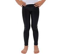 GirlzWalk Kids Girls Stretch Shiny Metallic Wet Look Fancy Leggings Children Mystique Pants (Black, 3-4 years old)