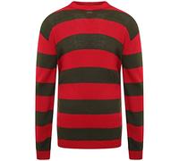 GirlzWalk Kids Unisex Winter Striped Halloween Knitted Jumper 3-13 Years, Brown Hat and Fingerless Deluxe Plastic Glove - Beige - 13 Years