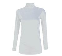 GirlzWalk ® Ladies Long Sleeve Polo Neck ROLL Neck TOP Womens Turtle Neck Plain TOP (White, XXL 20-22)
