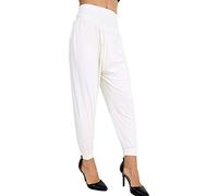 GirlzWalk New Ladies Full Length Hareem ALI Baba Harem Pants Women Baggy UK Leggings Harem Trouser (Cream, X-Large = UK 16-18)