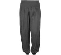GirlzWalk New Ladies Full Length Hareem ALI Baba Harem Pants Women Baggy UK Leggings Harem Trouser (Dark Grey, SM = UK 8-10)
