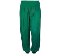 GirlzWalk New Ladies Full Length Hareem ALI Baba Harem Pants Women Baggy UK Leggings Harem Trouser (Jade Green, SM = UK 8-10)