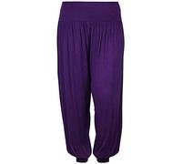 GirlzWalk New Ladies Full Length Hareem ALI Baba Harem Pants Women Baggy UK Leggings Harem Trouser (Purple, XXX-Large = UK 24-26)