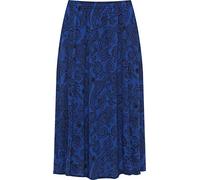 GirlzWalk Title Women's Paisley Print Midi Skirt Ladies Elasticated Stretch Waist Plus Size (Royal Blue, SM/UK 8-10)