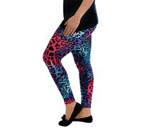 GirlzWalk® Women Bang Aztec Skull Printed Legging - Ladies Stripe Stretchy Slim Leggings Halloween Pants (Multi Leopard, 24-26)