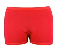 GirlzWalk ® Women Ladies Plain Cycle Sports Gym Fitness Stretch Casual Hot Pants Sexy Mini Shorts (RED, SM/UK 8-10)