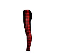 GirlzWalk ® Women Ladies Sexy Plus Size Printed Side Panel Stretchy Tights Leggings (RED Tartan Side Panel, SM/UK 8-10)