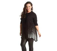 GirlzWalk Women Plus Size Open Front Glitter Sequin Cardigan (Black, 20)