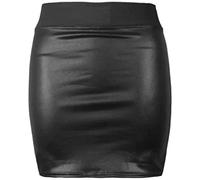 GirlzWalk Women’s Ladies Animal Print Leopard Brown Look Elasticated Waist Tube Mini Skirt (Wet Look, XXXL/UK 24-26)