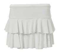 GirlzWalk Women's Beautiful Neon RARA Flared Hot Mini Skort Ladies Layered Frill Stretch Short Skirt (White, ML 12-14)