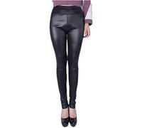 GirlzWalk@ Womens Faux Leather Ladies Elastic Waistband Bodycon Stretch Wet Look Pencil Fitted Tube Midi,Mini Skirts All Wet Look Variety ((Wet Look) High Waist Legging, XXL/UK 20-22)