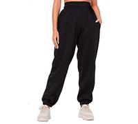 GirlzWalk Womens Fleece Casual Oversized Jogging Joggers Tracksuit Bottoms Ladies Jog Pants (Black, XXXL/UK 24-26)
