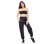 GirlzWalk Womens Fleece Casual Pockets Oversized Jogging Joggers Tracksuit Bottoms Ladies Jog Pants (Black, UK 12)