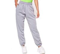 GirlzWalk Womens Fleece Casual Pockets Oversized Jogging Joggers Tracksuit Bottoms Ladies Jog Pants (Silver Grey, UK 16-18)
