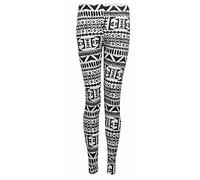 GirlzWalk® Women's Ladies Sexy Plus Size Printed Side Panel Stretchy Tights Leggings (Big Aztec, 20-22)