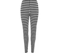 GirlzWalk® Women's Ladies Sexy Plus Size Printed Side Panel Stretchy Tights Leggings (Dog Tooth, 20-22)
