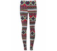 GirlzWalk® Women's Ladies Sexy Plus Size Printed Side Panel Stretchy Tights Leggings (Multi Aztec, 12-14)