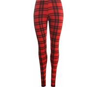GirlzWalk® Women's Ladies Sexy Plus Size Printed Side Panel Stretchy Tights Leggings (Red Tartan, 20-22)